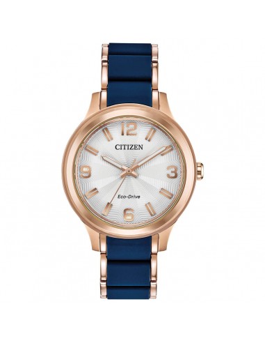 Citizen Women's Eco Drive Watch - Drive Rose Gold and Blue Bracelet | FE7073-71A chez Cornerstreet bien 