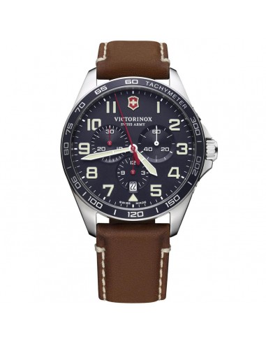 Victorinox Swiss Army Men's Chrono Watch - Fieldforce Brown Strap | 241854 pas chere